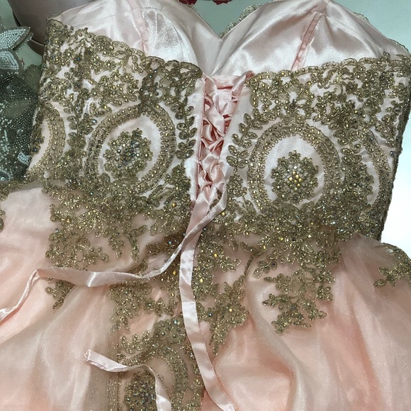 Worn 1 Time - princess baby pink embellished dress - Picture 5 of 7